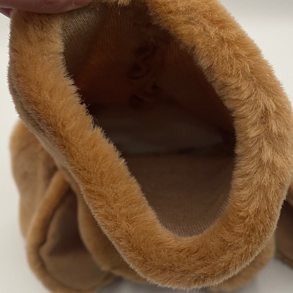 Vintage Plush Hound Dog Hand Puppet Tan Faux Fur Movable Mouth Bloodhound 10.5in - Picture 8 of 10